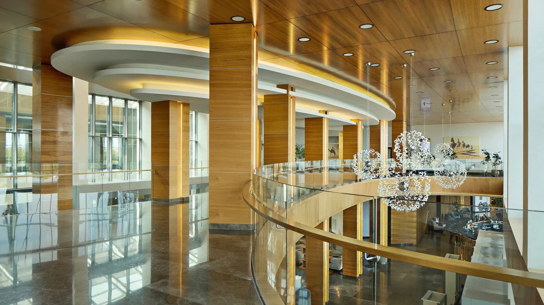 Minsk Marriott lobi ve ortak yaşam alanı